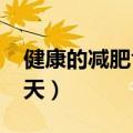 健康的减肥食谱30天图（健康的减肥食谱30天）