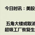 今日时讯：美股盘前要点 | 五角大楼或取消英特尔高达25亿美元芯片补贴 特斯拉德国超级工厂恢复生产