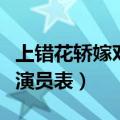 上错花轿嫁对郎演员表图片（上错花轿嫁对郎演员表）