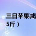 三日苹果减肥法瘦几斤（三日苹果减肥法瘦15斤）