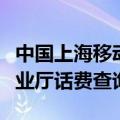 中国上海移动手机话费查询（上海移动网上营业厅话费查询）