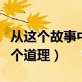 从这个故事中我明白了一个道理（我明白了一个道理）