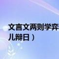 文言文两则学弈和两小儿辩日ppt（文言文两则学弈和两小儿辩日）