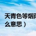 天青色等烟雨什么意思爱情（天青色等烟雨什么意思）