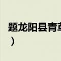 题龙阳县青草湖打一个生肖（题龙阳县青草湖）