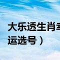 大乐透生肖幸运选号开奖查询（大乐透生肖幸运选号）