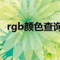 rgb颜色查询对照表（rgb和cmyk的区别）