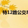 特12路公交车路线图（特12路公交车路线）