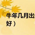 牛年几月出生最好命2009（牛年几月出生最好）