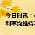 今日时讯：4月LPR报价出炉！1年期和5年期利率均维持不变