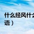 什么经风什么的成语有哪些（什么经风什么成语）