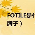 FOTILE是什么牌子的煤气灶（fotile是什么牌子）