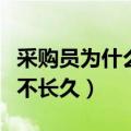采购员为什么干不长久的活（采购员为什么干不长久）