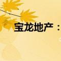 宝龙地产：5月合同销售额约12.08亿元