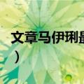 文章马伊琍最新消息是否复婚（文章和马伊琾）