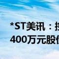 *ST美讯：控股股东关联方计划增持200万至400万元股份