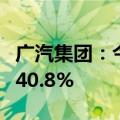 广汽集团：今年1—5月汽车出口量同比增长240.8%