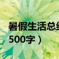 暑假生活总结500字左右高中（暑假生活总结500字）