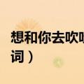 想和你去吹吹风歌词图片（想和你去吹吹风歌词）
