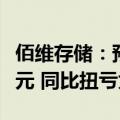 佰维存储：预计上半年净利为2.8亿元至3.3亿元 同比扭亏为盈