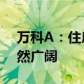 万科A：住房需求需要动态去看 未来空间依然广阔