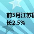 前5月江苏国企实现营收5024.9亿元 同比增长2.5%