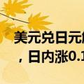 美元兑日元触及158.00关口，最新报158.02，日内涨0.12%