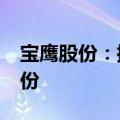 宝鹰股份：控股股东拟增持不低于1%-2%股份