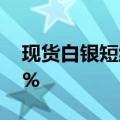 现货白银短线走低0.17美元，日内走低1.00%