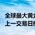 全球最大黄金ETF--SPDR Gold Trust持仓较上一交易日持平