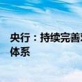 央行：持续完善对跨市场、跨业态、跨区域风险的识别预警体系