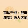 百纳千成：截至6月26日24时公司来源于电影《云边有个小卖部》收入区间约为500万元至650万元