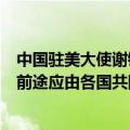 中国驻美大使谢锋：全球的事务要由大家商量着办，世界的前途应由各国共同掌握