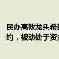 民办高教龙头希望教育深陷债务风波 公司再回应：非恶意违约，被动处于资金紧张局面