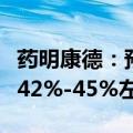 药明康德：预计今年上半年收入将占到全年的42%-45%左右