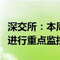深交所：本周对“百邦科技”等股价异动证券进行重点监控