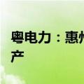 粤电力：惠州大亚湾石化区综合能源站项目投产