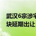 武汉6宗涉宅地块揽金约40亿元，另有8宗地块延期出让