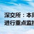 深交所：本周对“百邦科技”等股价异动证券进行重点监控