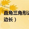 直角三角形边长和角度数的关系（直角三角形边长）