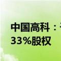 中国高科：子公司拟公开挂牌转让万顺达89.33%股权