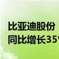 比亚迪股份：6月新能源汽车销量34.17万辆，同比增长35%