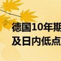 德国10年期国债收益率在美国数据发布后触及日内低点