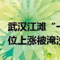 武汉江滩“一家五口”已“潜水”：雕塑因水位上涨被淹没