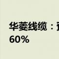 华菱线缆：预计上半年净利润同比增长40%-60%