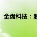 金盘科技：股东敬天投资提前终止减持计划