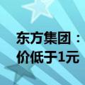 东方集团：公司股票已连续10个交易日收盘价低于1元