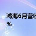 鸿海6月营收4907亿元新台币，同比增长16%