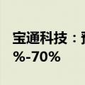 宝通科技：预计2024年上半年净利润增长40%-70%