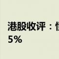 港股收评：恒指跌1.27% 恒生科技指数跌1.45%